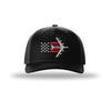 B-52 Stratofortress Aircraft Flag 5-Panel Trucker Hat - BLACK/BLACK