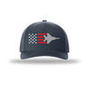 F-15 Eagle Aircraft Flag 5-Panel Trucker Hat - IRON GREY/IRON GREY