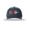 F-18 Hornet Aircraft Flag 5-Panel Trucker Hat - IRON GREY/IRON GREY