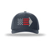 B-2 Spirit Aircraft Flag 5-Panel Trucker Hat - IRON GREY/IRON GREY
