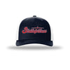 B-52 Stratofortress Vintage Script 5-Panel Trucker Hat - NAVY/WHITE