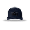 F-16 Viper Blackout 5-Panel Trucker Hat - NAVY/WHITE