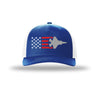 F-35 Panther Aircraft Flag 5-Panel Trucker Hat - ROYAL/WHITE