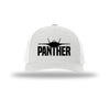 F-35 Panther Blackout 5-Panel Trucker Hat - SILVER/WHITE