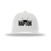 F-22 Raptor Blackout 5-Panel Trucker Hat - SILVER/WHITE