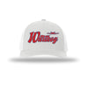 A-10 Warthog Vintage Script 5-Panel Trucker Hat - SILVER/WHITE