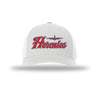 C-130 Hercules Vintage Script 5-Panel Trucker Hat - SILVER/WHITE