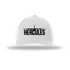 C-130 Hercules Blackout 5-Panel Trucker Hat - SILVER/WHITE