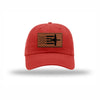 A-10 Aircraft Flag Leatherette Patch Dad Hat - RED