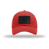 American Flag Blackout PVC Patch Structured Hat - Red