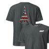 B-1 "Lancer" Rivet Flag Front & Back T-Shirt - Charcoal Heather