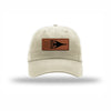 B-1 Aircraft Flag Leatherette Patch Dad Hat - STONE
