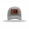 B-2 Aircraft Flag Leatherette Patch Dad Hat - GREY