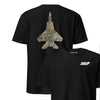 F-15 "Eagle" OCP Camo Silhouette Front & Back T-Shirt - Black