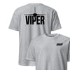 F-16 "Viper" Blackout Front & Back T-Shirt - Heather Gray
