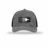 F-35 Aircraft Flag Carbon Fiber Patch Camo Structured Trucker - GREY CAMO/BLACK