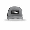 F-35 Aircraft Flag Carbon Fiber Patch Structured Trucker - HEATHER GREY/BLACK