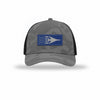B-1 Aircraft Flag Royal & Silver Patch Camo Structured Trucker - GREY CAMO/BLACK