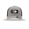 F-35 Aircraft Flag Flexfit Carbon Fiber Patch Structured Trucker - SILVER/BLACK