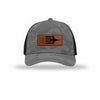F-18 Aircraft Flag Leatherette Patch Camo Structured Trucker - GREY CAMO/BLACK