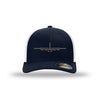 C-130 Hercules Silhouette Flexfit Trucker Hat - Navy