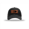 F-35 Aircraft Flag Leatherette Patch Soft Mesh Trucker - BLACK/CHARCOAL