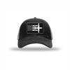 C-130 Aircraft Flag Carbon Fiber Patch Soft Mesh Trucker - BLACK/CHARCOAL
