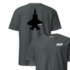 F-35 "Panther" Stealth Silhouette Front & Back T-Shirt - Charcoal Heather