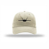F-22 Raptor Silhouette Carbon Fiber Patch Dad Hat - STONE