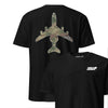 E-3 "Sentry" OCP Camo Silhouette Front & Back T-Shirt - Black
