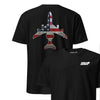 E-3 "Sentry" Rivet Flag Front & Back T-Shirt - Black
