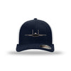 F-15 Eagle Silhouette Flexfit Trucker Hat - Navy