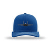 F-15 Eagle Silhouette Structured Trucker Hat - Royal