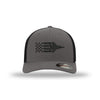 F-15 Eagle Old Glory Subdued Flexfit Trucker Hat - Charcoal/Black