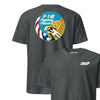 F-16 Flying Falcon Insignia Front & Back T-Shirt - Charcoal Heather