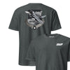 F-16 Viper Subdued Shield Front & Back T-Shirt - Charcoal Heather