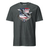 F-16 Viper Shield Flag T-Shirt - Charcoal Heather