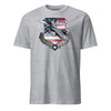 F-16 Viper Shield Flag T-Shirt - Heather Grey