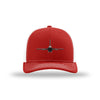 F-16 Fighting Falcon Silhouette Structured Trucker Hat - Red