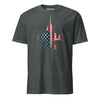 F-18 "Rhino" Rivet Flag T-Shirt - Charcoal Heather