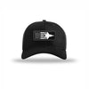 F-35 Aircraft Flag Carbon Fiber Patch Structured Hat - BLACK