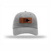 F-35 Aircraft Flag Leatherette Patch Dad Hat - GREY
