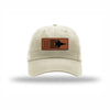 F-35 Aircraft Flag Leatherette Patch Dad Hat - STONE