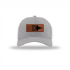 F-35 Aircraft Flag Leatherette Patch Structured Hat - GREY