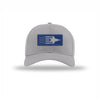 F-35 Aircraft Flag Royal & Silver Patch Structured Hat - GREY