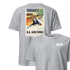 Go Higher Farther Faster Air Corps Recruiting Poster T-Shirt - Heather Grey