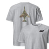 F-4 "Phantom" OCP Camo Silhouette Front & Back T-Shirt - Heather Gray