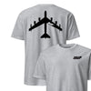 B-52 "BUFF" Stealth Silhouette Front & Back T-Shirt - Heather Gray