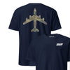 KC-135 "Stratotanker" OCP Camo Silhouette Front & Back T-Shirt - Navy