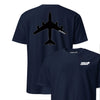 KC-135 "Stratotanker" Stealth Silhouette Front & Back T-Shirt - Navy